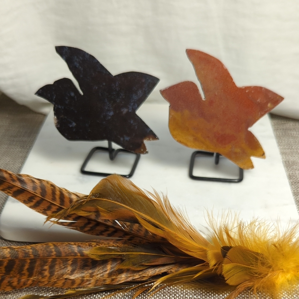 Agate Bird Silhouette on Stand - select one